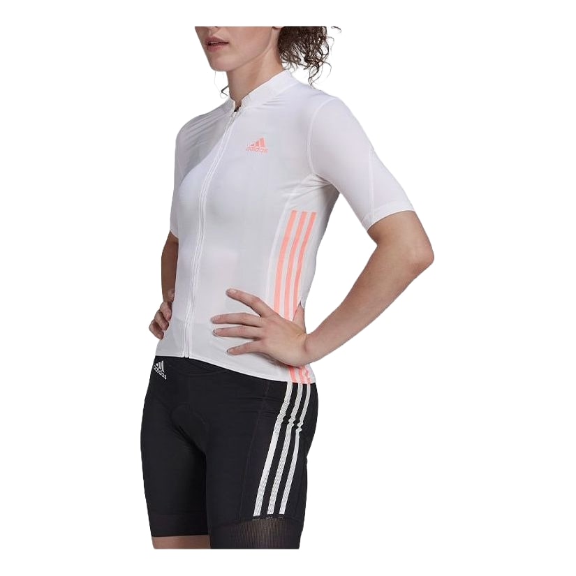 (WMNS) adidas The Short Sleeve Cycling Jersey Asia Sizing 'White' HB0531