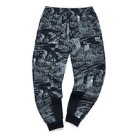 FILA FUSION All-Over Printed Knitted Jogger Pants 'Black Teal' T11M133601F-BK