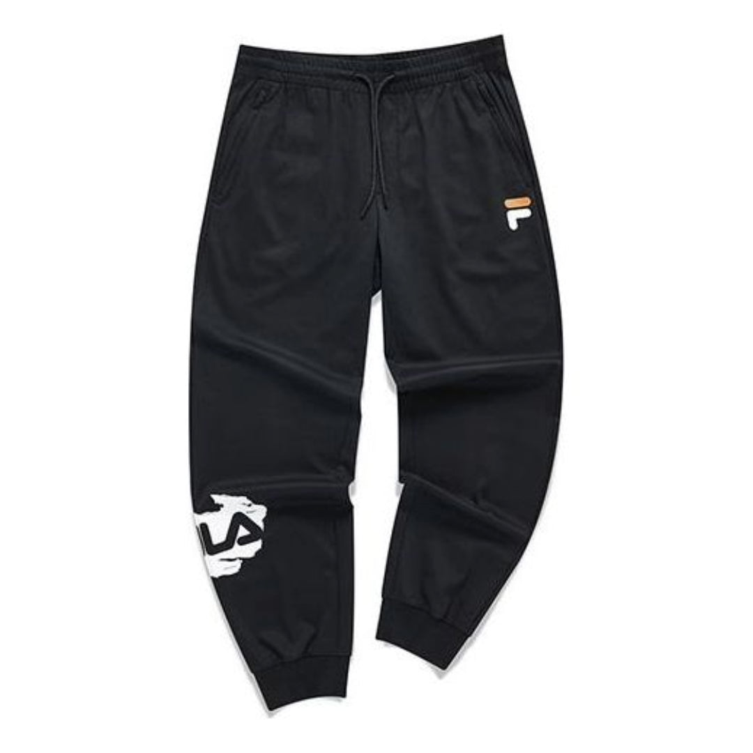 FILA FUSION Logo Printed Knitted Pants 'Black' T11M133603F-BK