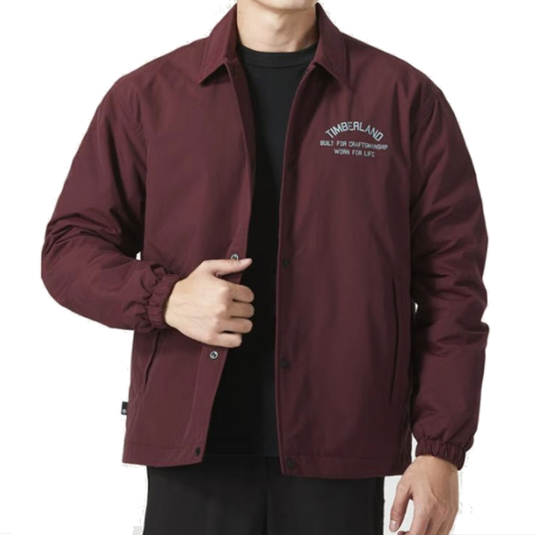Timberland Letter Printed Shirt 'Burgundy' A6JZD-I30