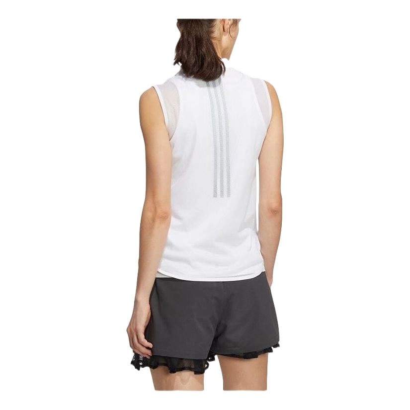 (WMNS) adidas Statement HEAT.RDY Mesh Sleeveless Polo Shirt Asia Sizing 'White' HB3540