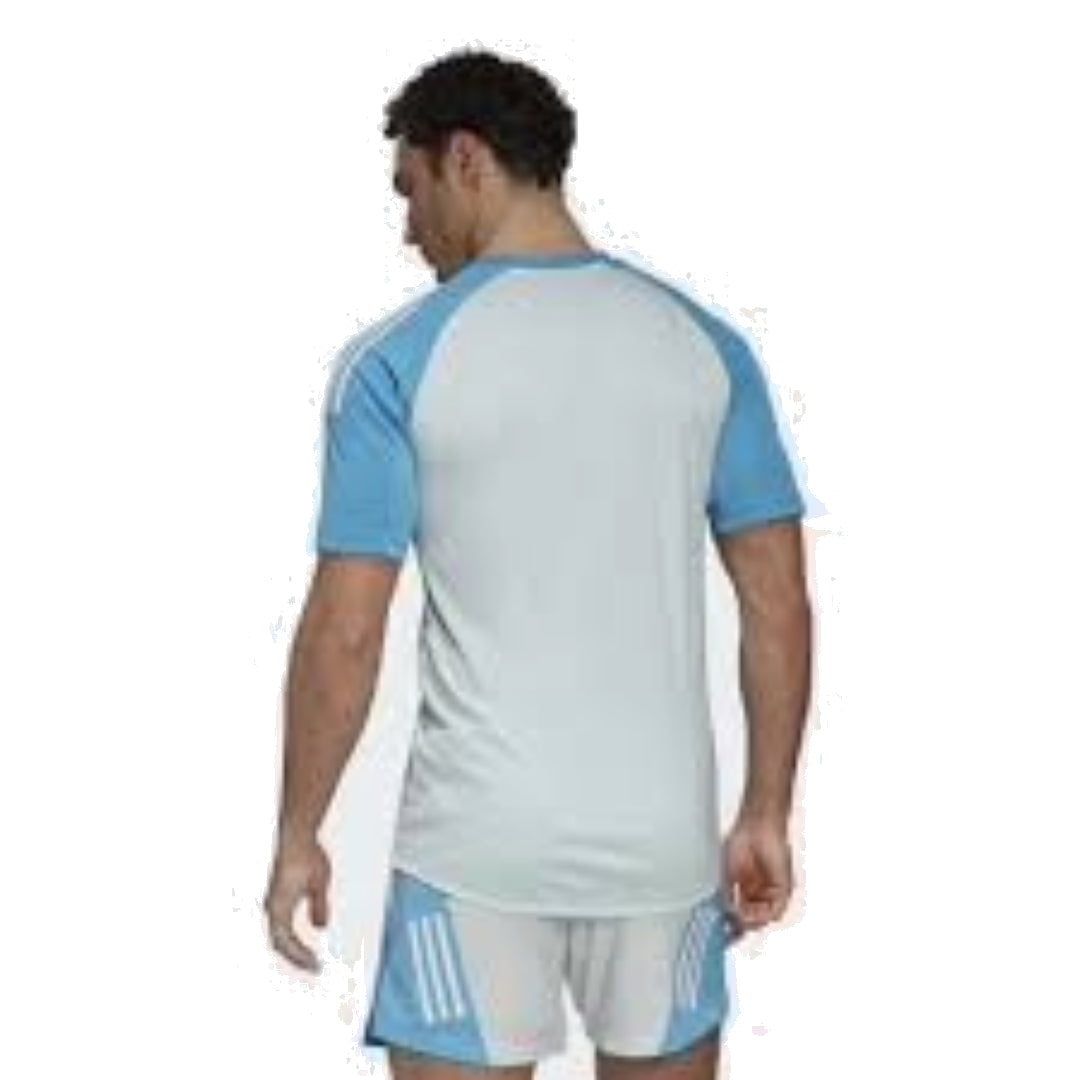 adidas Training T-Shirt 'White Blue' HS8795