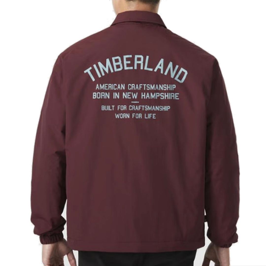 Timberland Letter Printed Shirt 'Burgundy' A6JZD-I30