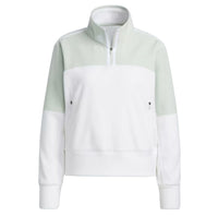 (WMNS) adidas 1/4-Zip Fleece Jacket Asia Sizing 'White' HS6664