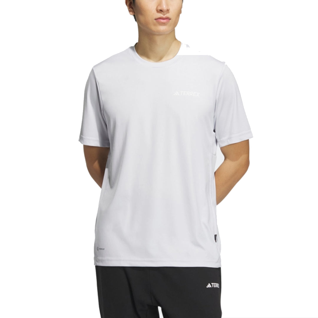 adidas Logo Tech T-Shirt Asia Sizing 'White' IC4413