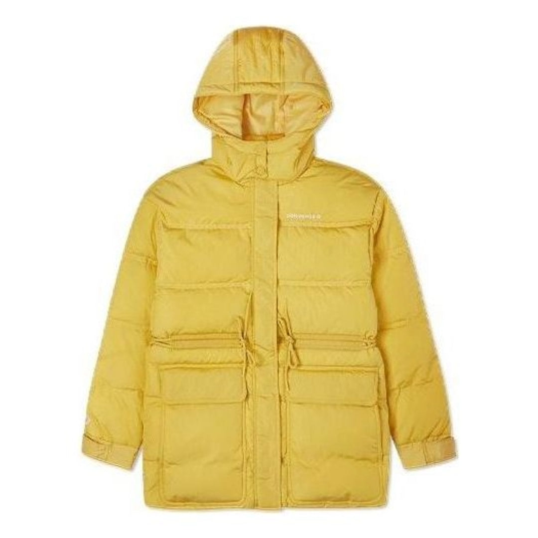 (WMNS) Converse Cargo Hooded Down Jacket Asia Sizing 'Yellow' 10021994-A03