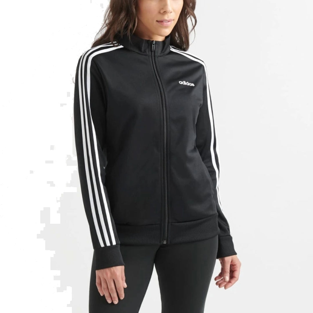 (WMNS) adidas Essentials Tricot Track Jacket Asia Sizing 'Black White' DP2406