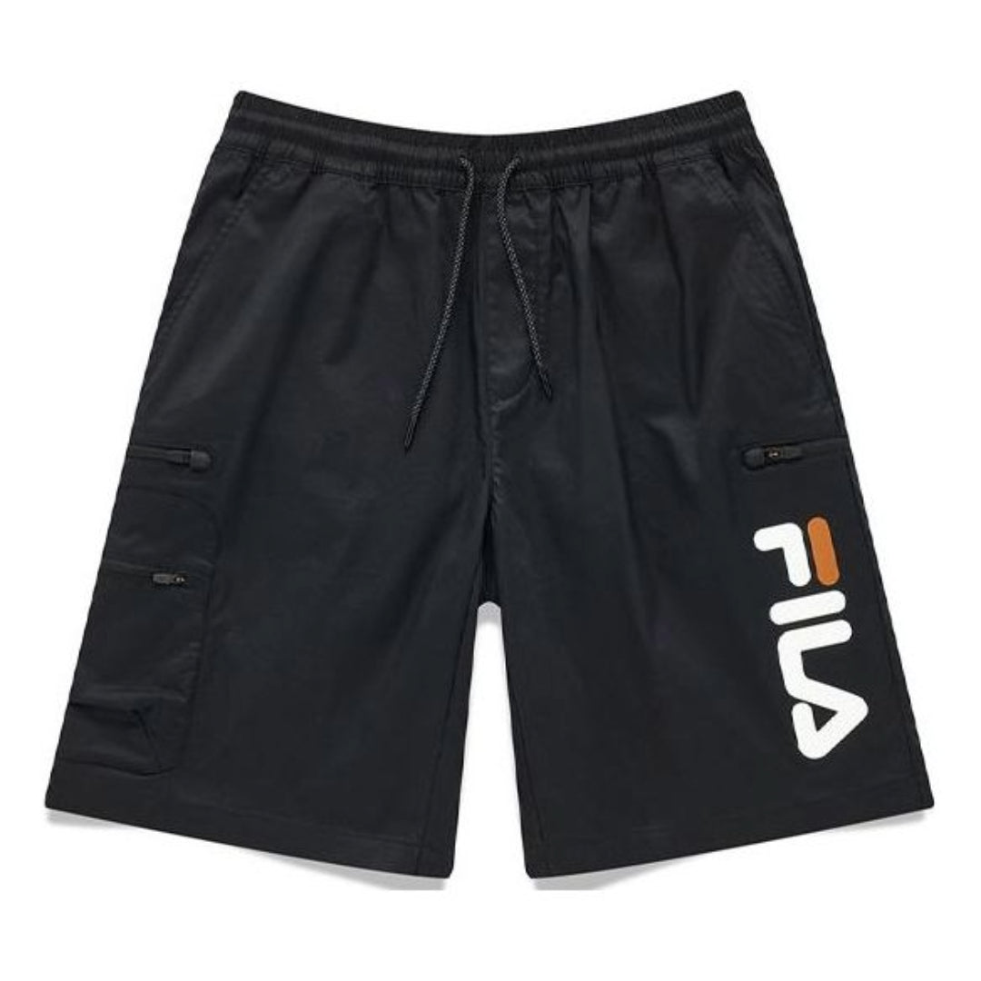 FILA FUSION Logo Swasiland Beach Shorts 'Black White' T11M133802F-BK