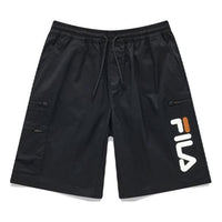 FILA FUSION Logo Swasiland Beach Shorts 'Black White' T11M133802F-BK