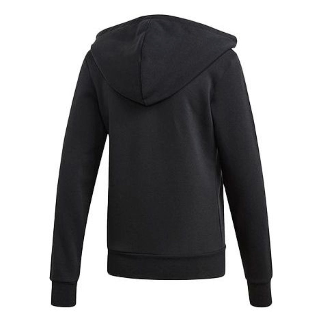 (WMNS) adidas Essentials 3-Stripes Fleece Hoodie Asia Sizing 'Black White' DP2412