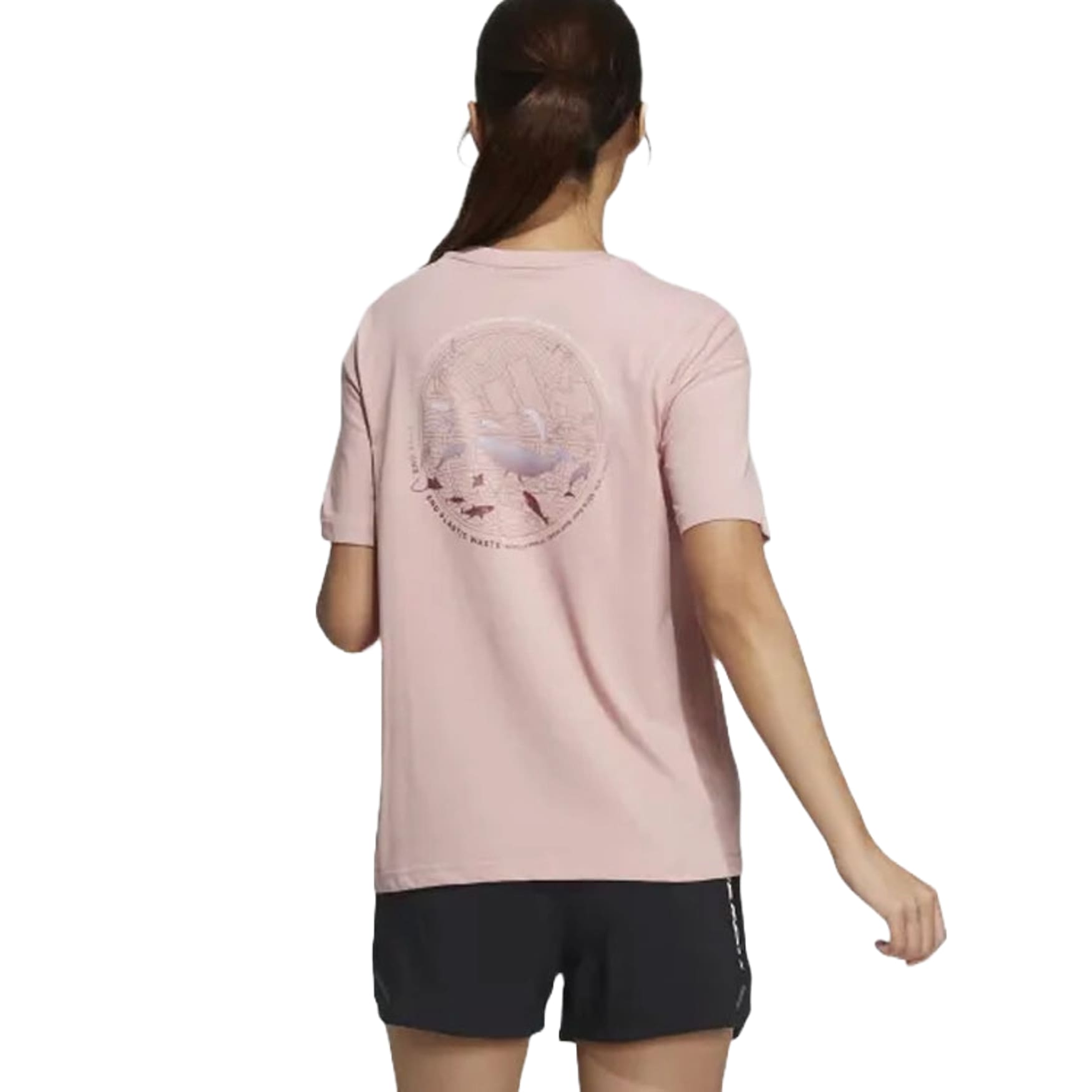 (WMNS) adidas Ocean Graphic Short Sleeve T-Shirt Asia Sizing 'Pink' HE7340