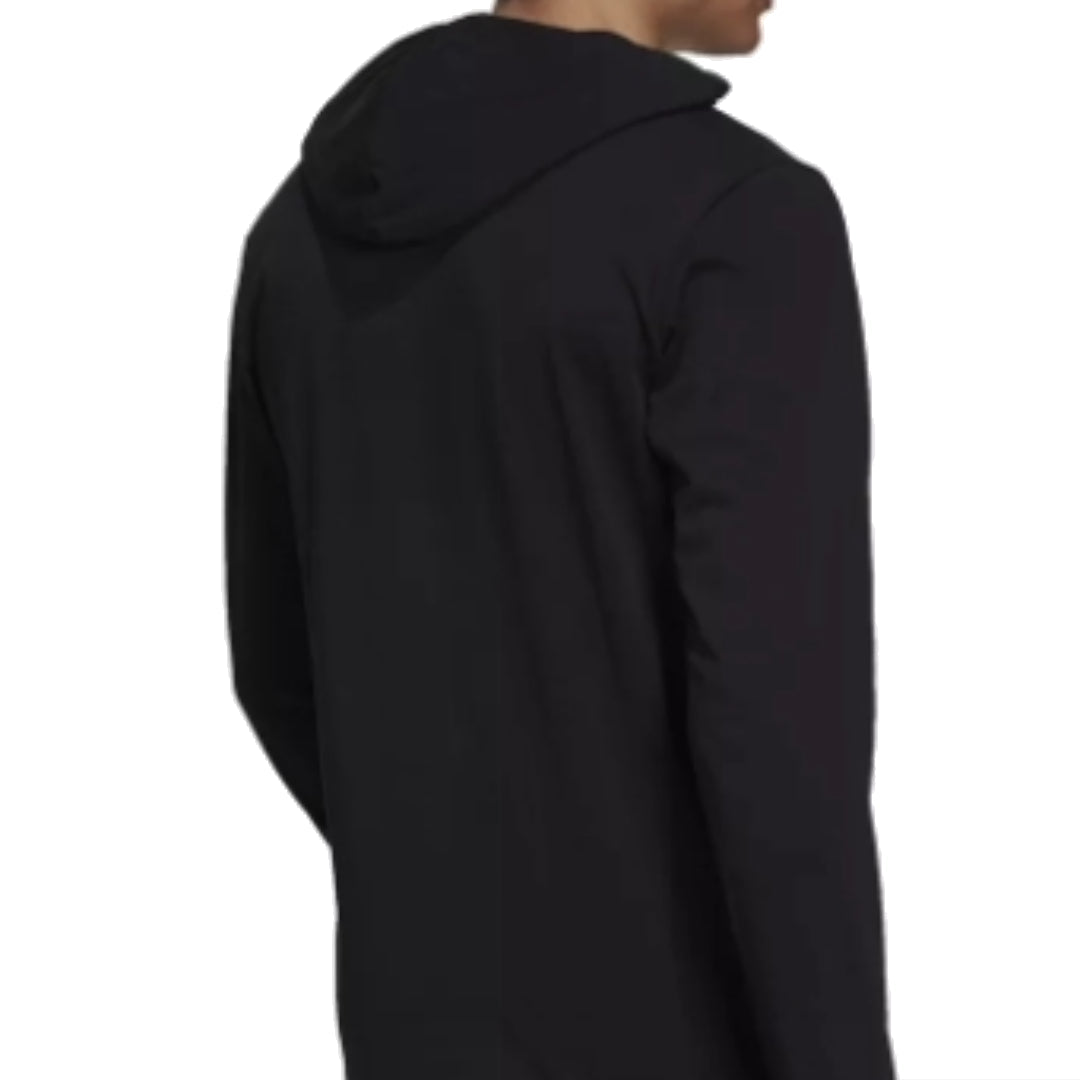 adidas Essentials Logo Hoodie Asia Sizing 'Black White' GV5281