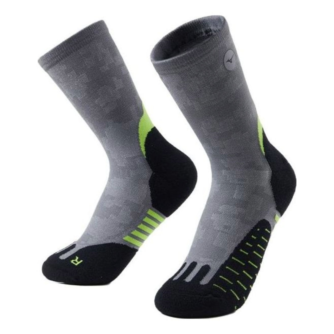 (WMNS) Mizuno PERFORMANCE Sport Socks 'Black Grey ' J3CX33P1