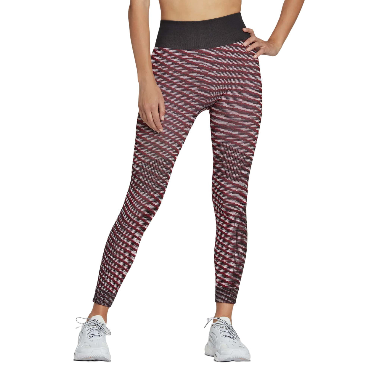 (WMNS) adidas by Stella McCartney Knit Training Tights Asia Sizing 'Red Black' HG1267