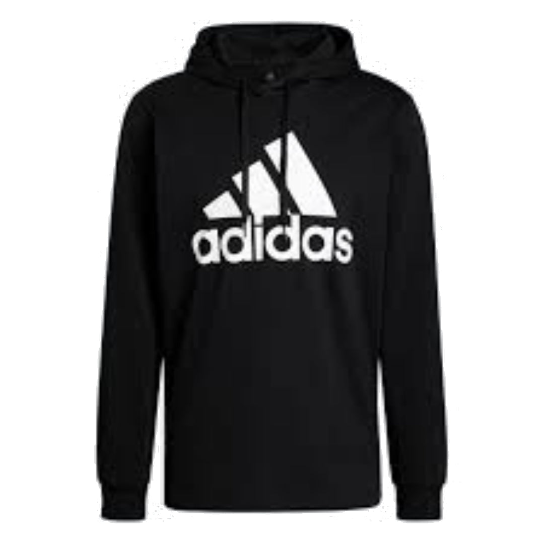 adidas Essentials Logo Hoodie Asia Sizing 'Black White' GV5281