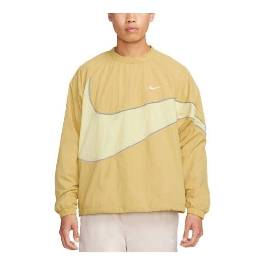 Nike Swoosh Woven Sweater 'Yellow White' DX0661-700