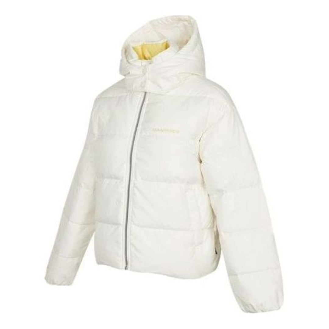 (WMNS) Converse Short Down Textile Jacket Asia Sizing 'White' 10021998-A02
