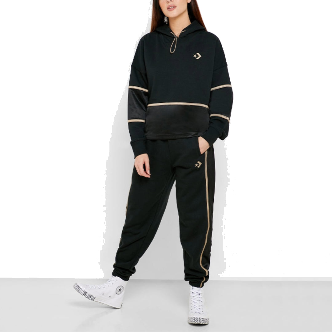 (WMNS) Converse Colourblock Shine Pants Asia Sizing 'Black' 10017036-A01