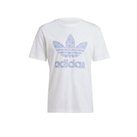 adidas Classic Monogram Graphic T-Shirt Asia Sizing 'White Blue' IS0205