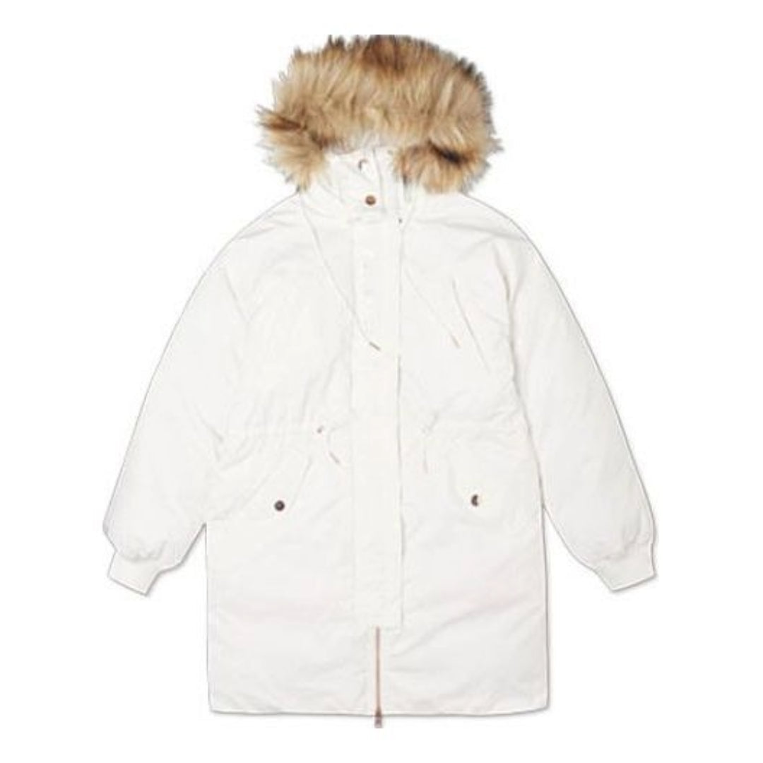 (WMNS) Converse Long Down Parka Asia Sizing 'White' 10019430-A01