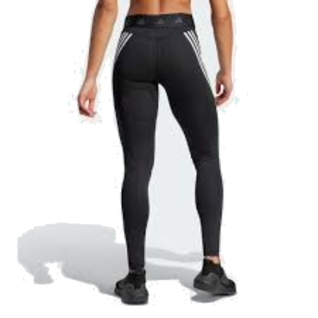 (WMNS) adidas Techfit Hyperglam Full-Length Leggings Asia Sizing 'Black White' HY4146