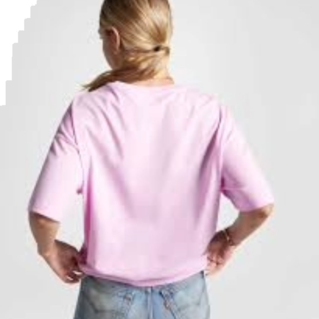 (WMNS) Converse Flaming Logo Oversized T-Shirt Asia Sizing 'Pink' 10026466-A03