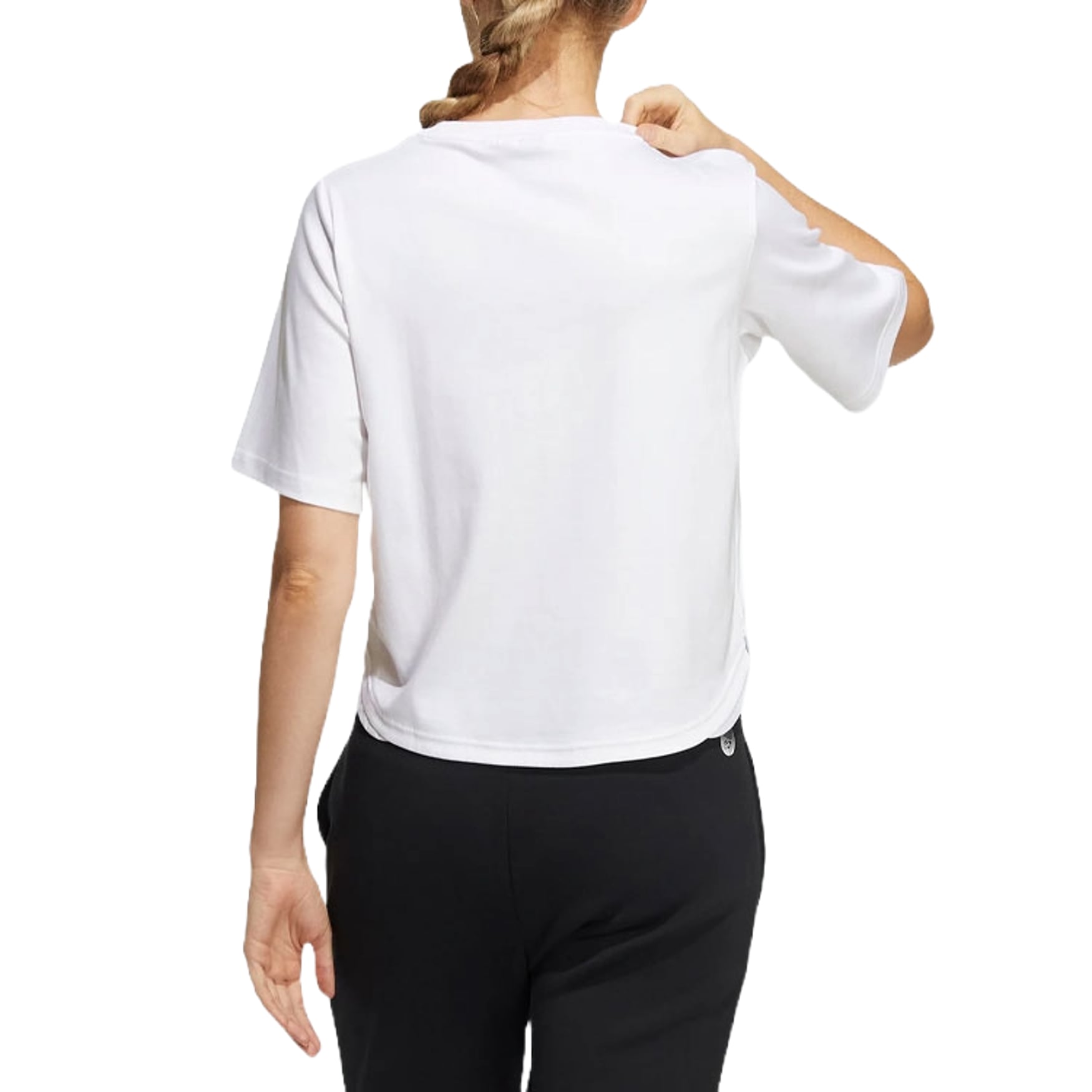 (WMNS) adidas UST T-Shirt Asia Sizing 'White Black' HE9983