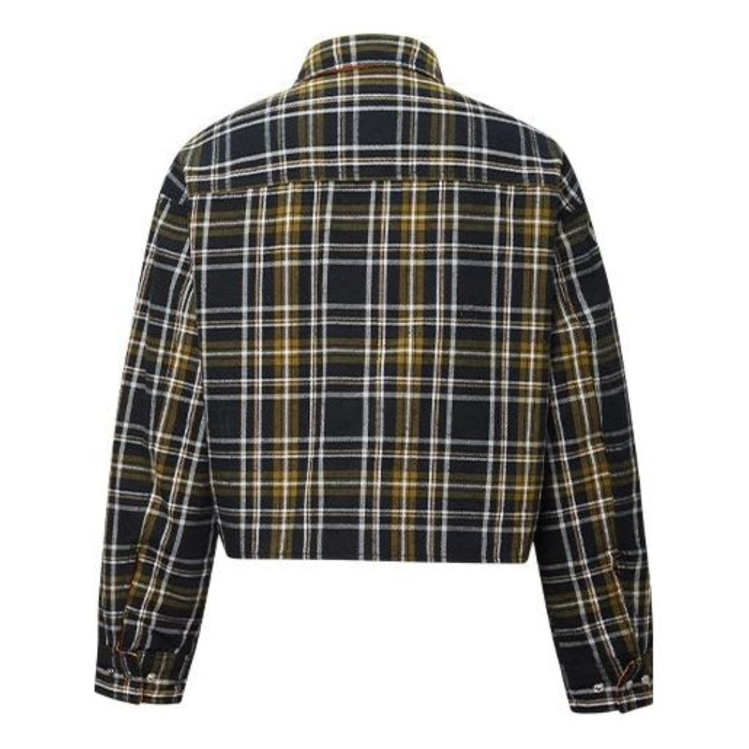 (WMNS) Converse Reversible Shirt-Style Jacket Asia Sizing 'Black Grey' 10019436-A02