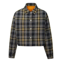 (WMNS) Converse Reversible Shirt-Style Jacket Asia Sizing 'Black Grey' 10019436-A02