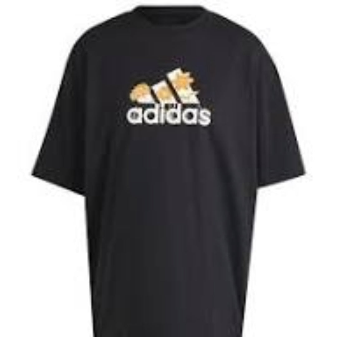 (WMNS) adidas Flower Pack Badge of Sport T-Shirt Asia Sizing 'Black White' IR5896