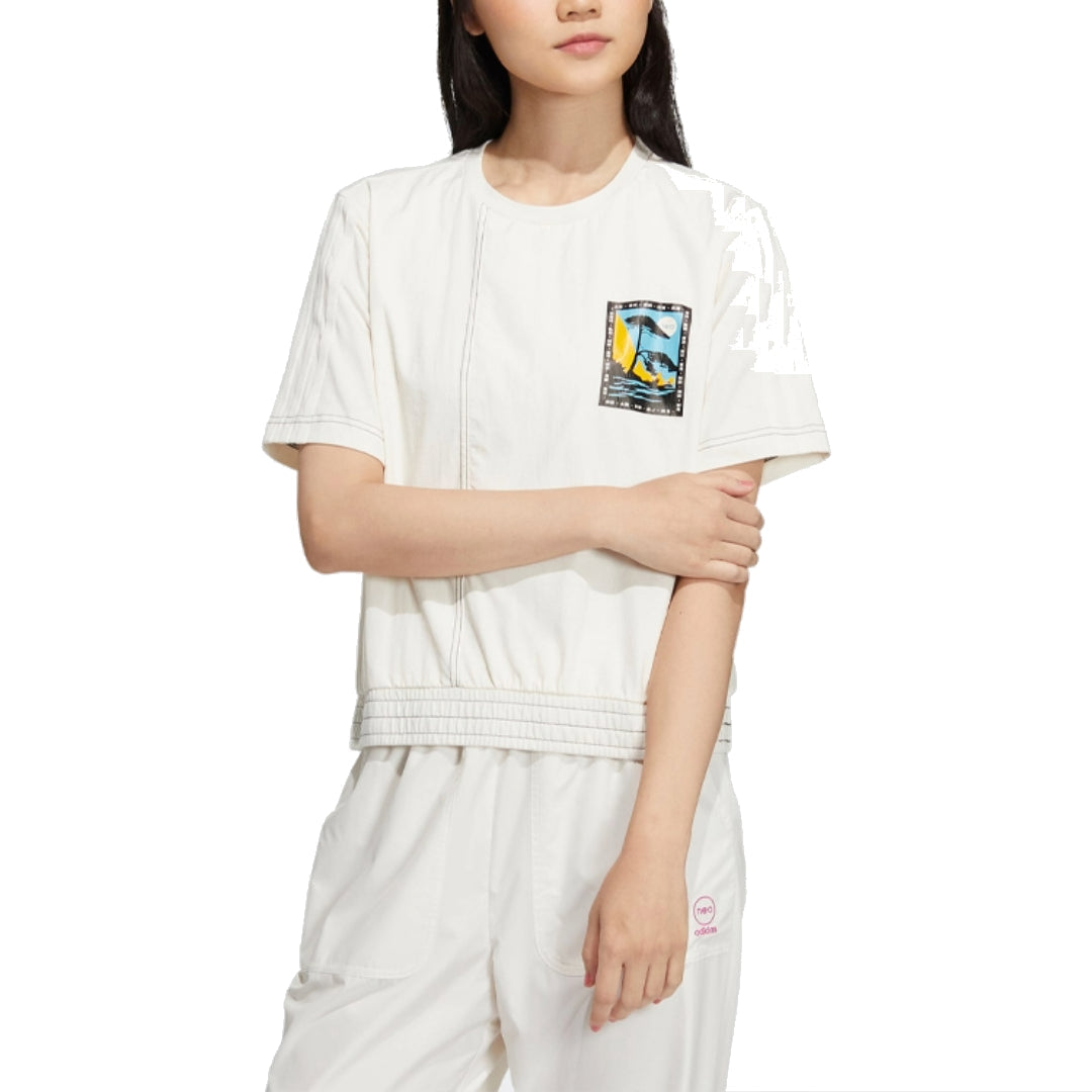 (WMNS) adidas Neo Graphic T-Shirt 'White' IA6896
