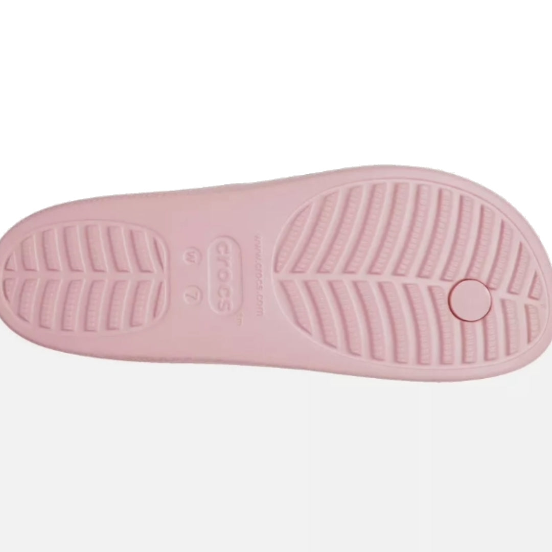 (WMNS) Crocs Classic Platform Bow Flip Flops 'Pink Teal' 210182-606