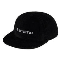 Supreme Corduroy Compact Logo 6-Panel 'Black White' SUP-SS19-183