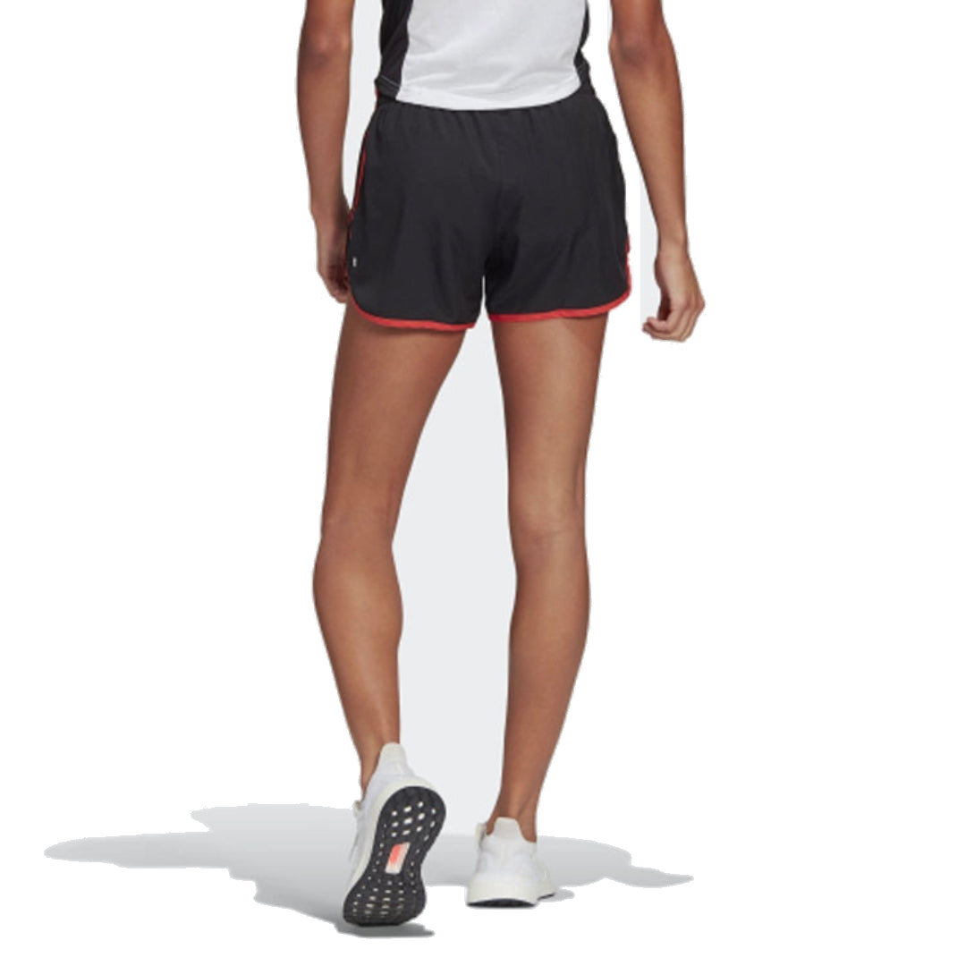 (WMNS) adidas Marathon 20 Shorts Asia Sizing 'Black Red' GK5258