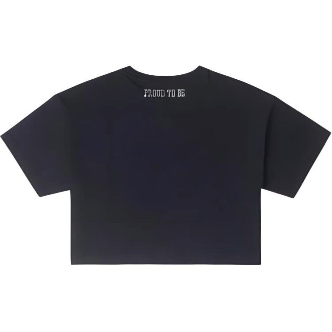 (WMNS) Converse Proud To Be Oversized Cropped T-Shirt Asia Sizing 'Black' 10027209-A01