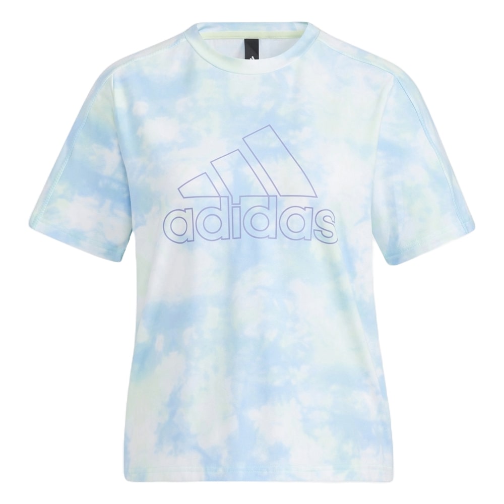 (WMNS) adidas Met AOP T-Shirt Asia Sizing 'White Blue' HF2488