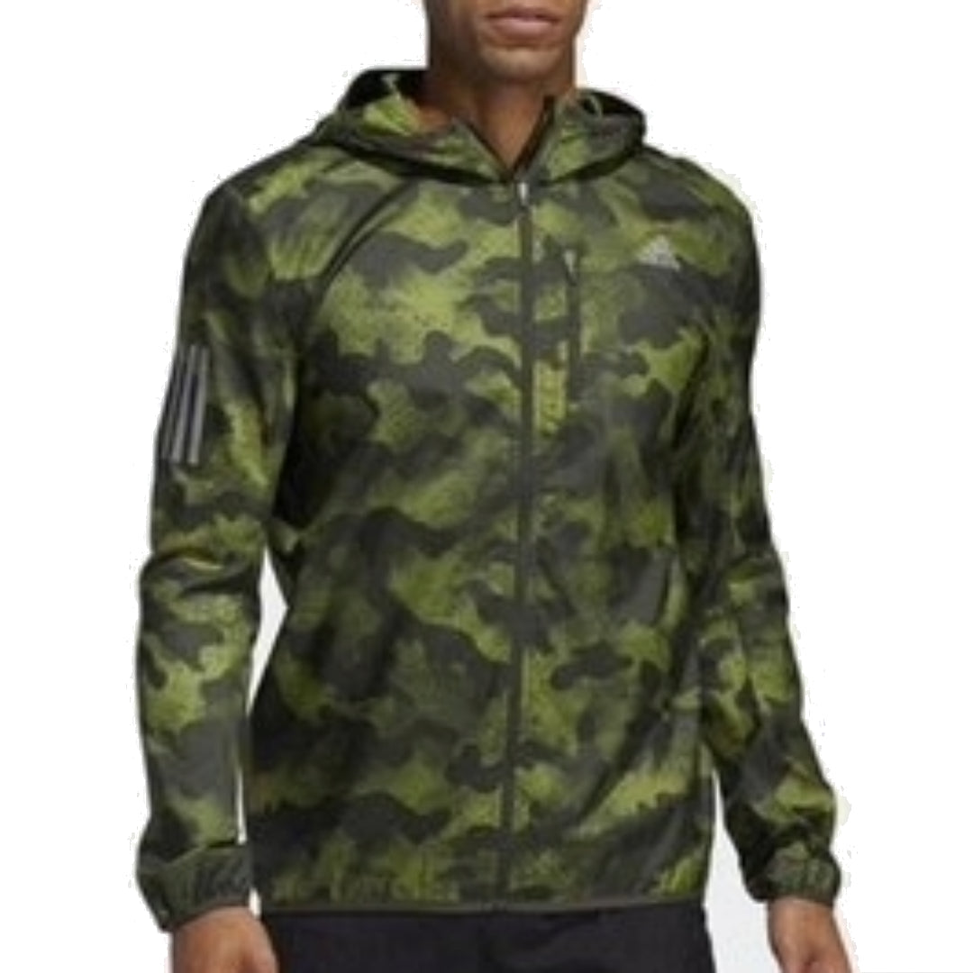 adidas Own the Run Camouflage Jacket 'Green' DZ2031