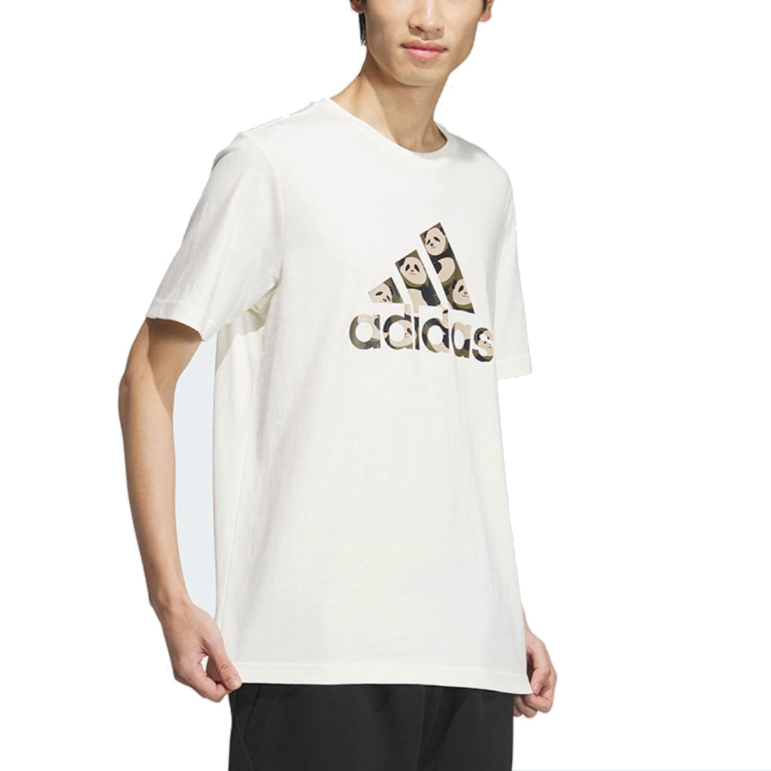 adidas China T-Shirt Asia Sizing 'White Tan' JI6840