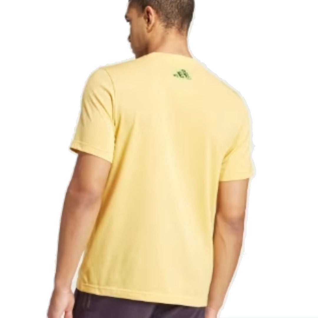 adidas Running Earth Day Graphic T-Shirt Asia Sizing 'Yellow' IY7599
