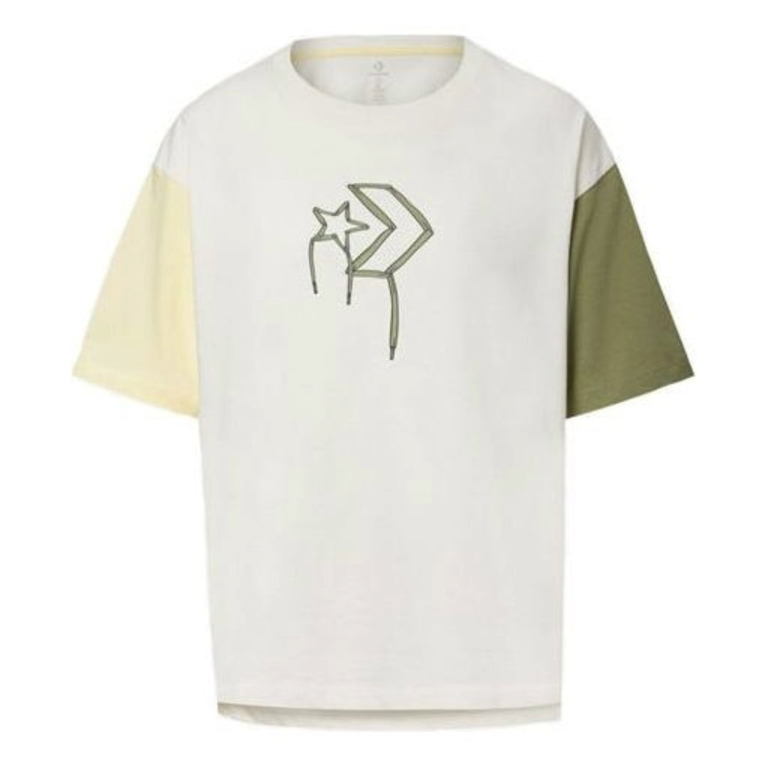 (WMNS) Converse Logo Printed T-ShirtAsia Sizing ' White Green' 10020854-A02