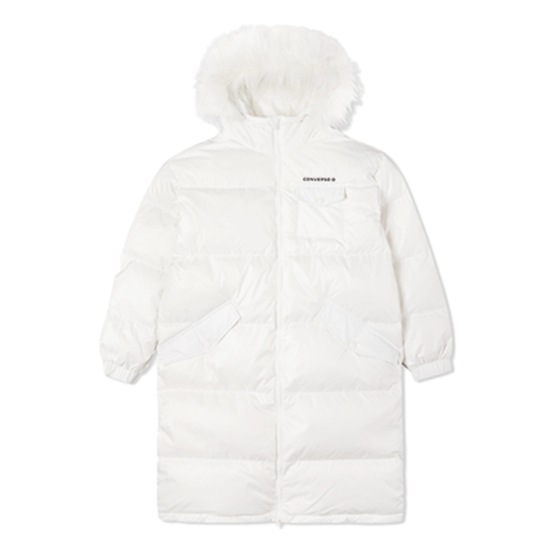 (WMNS) Converse Long Down Jacket Asia Sizing 'White' 10021989-A01