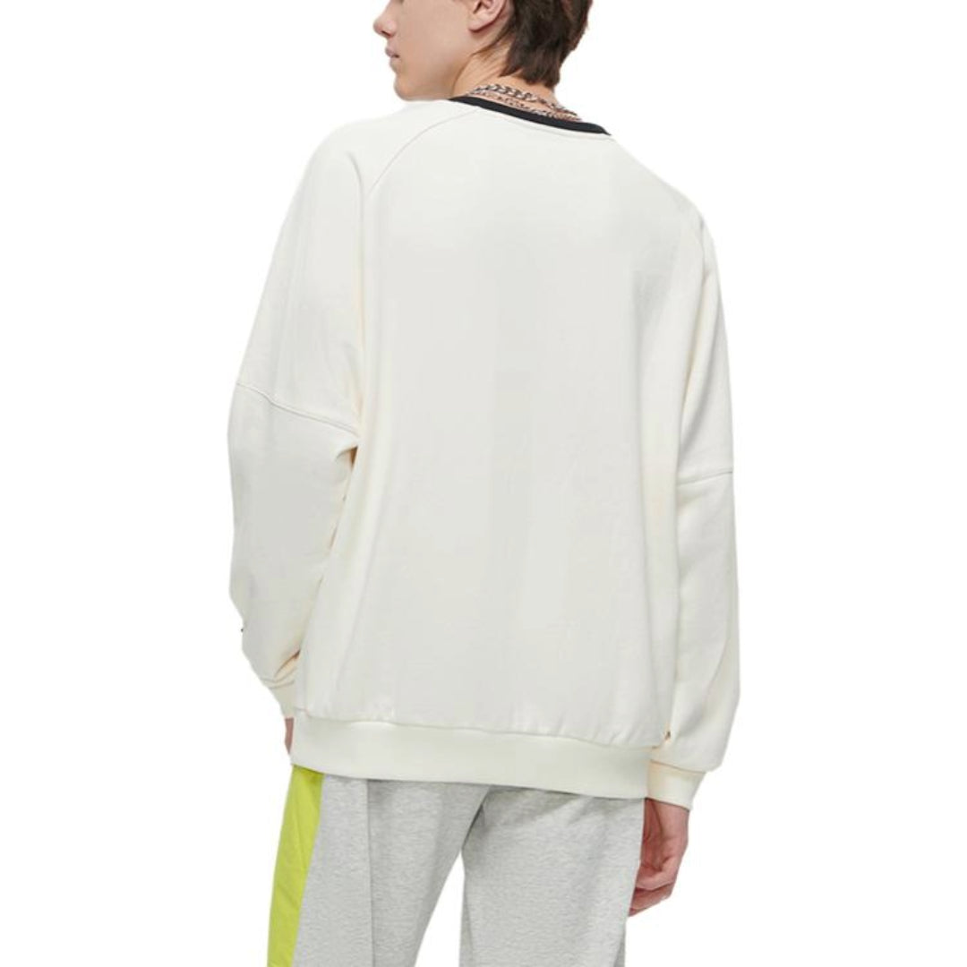 FILA FUSION x BEAMS Letter Printed Sweater 'White Black' T11U349203F-IV