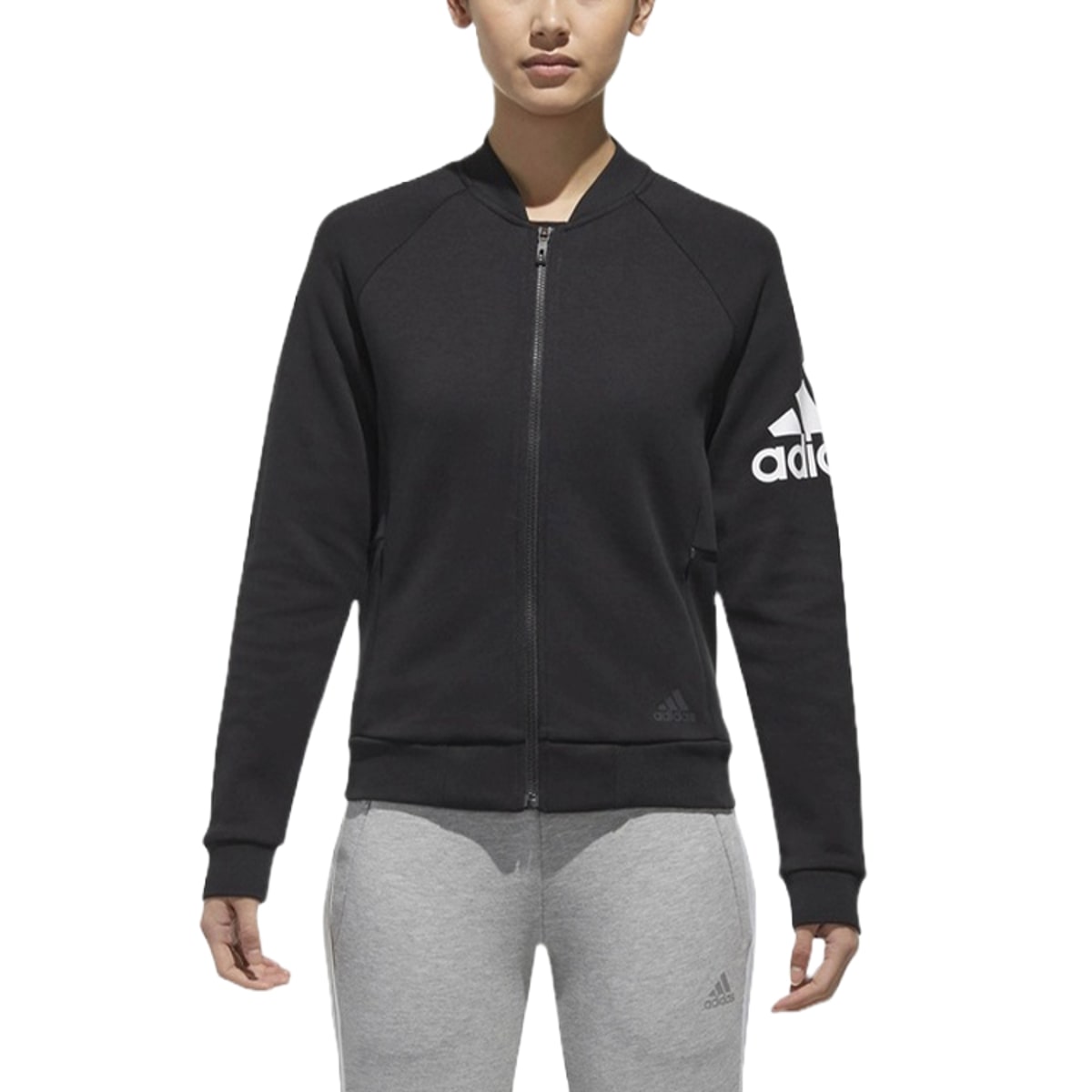 (WMNS) adidas Brand Knitted Down Jacket Asia Sizing 'Black' DM5339