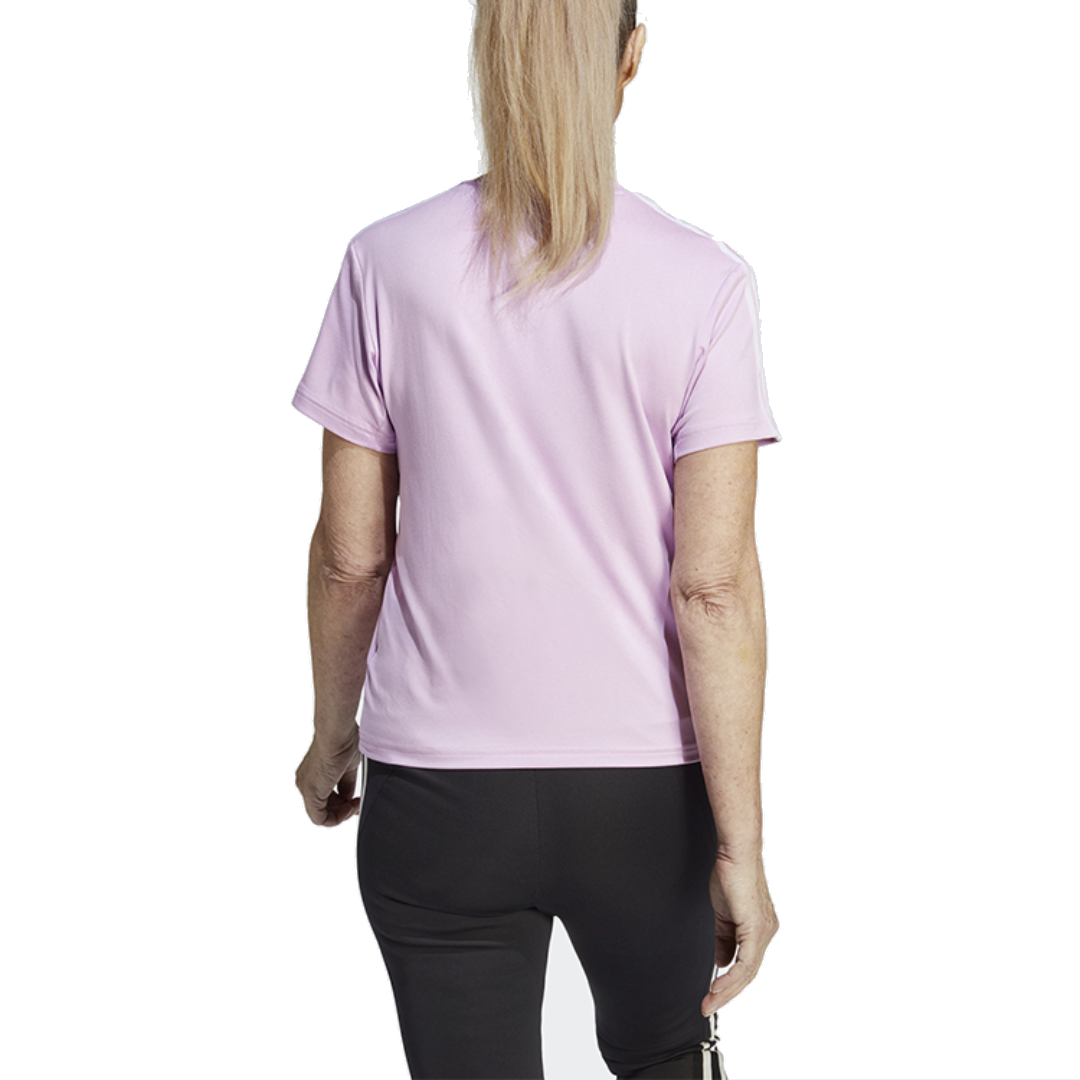 (WMNS) adidas Aeroready Train Essentials 3-Stripes T-Shirt 'Pink White' IC5044