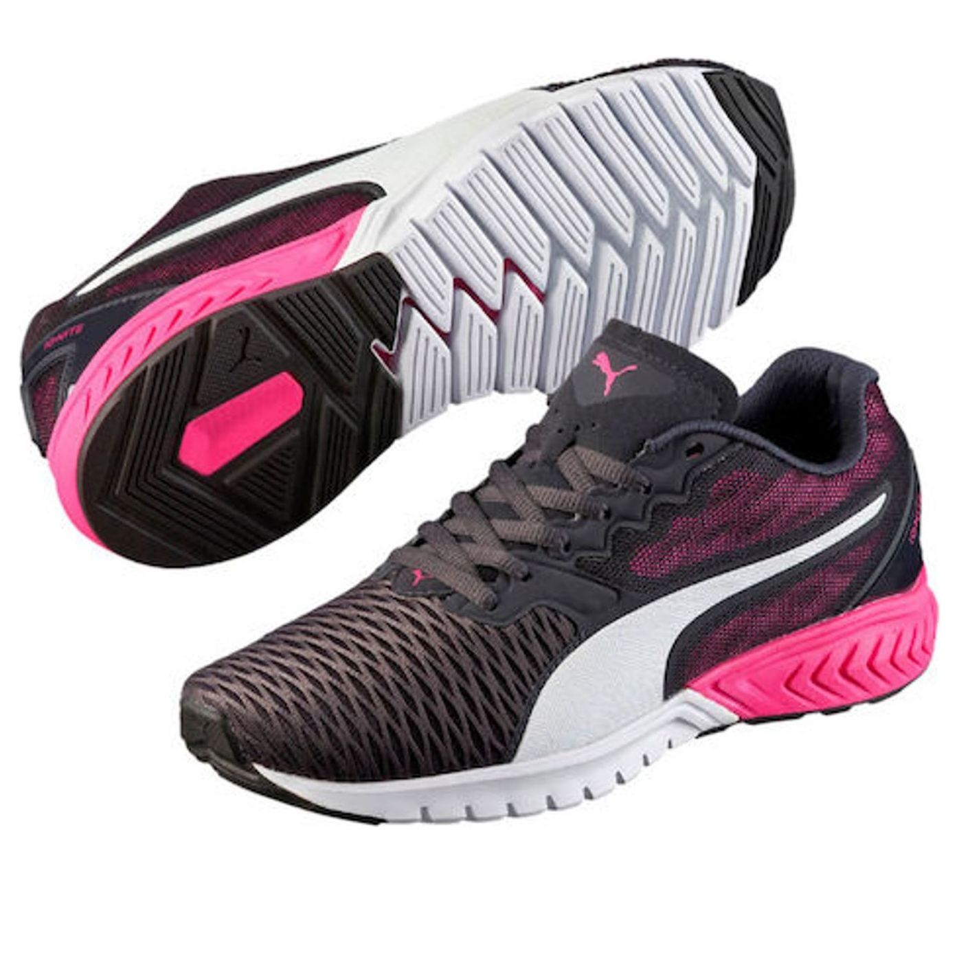 (WMNS) PUMA Ignite Dual 'Black White Pink' 189148-05
