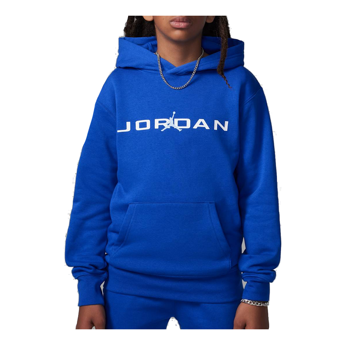 (GS) Air Jordan Baseline Pullover Hoodie 'Blue' 95D665-B5K