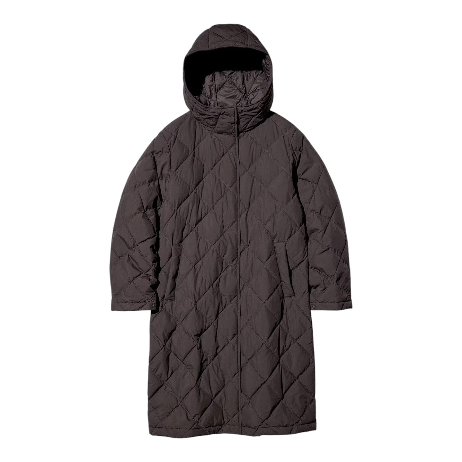 (WMNS) UNIQLO Pufftech Relaxed Long Coat 'Dark Brown' 479209-39