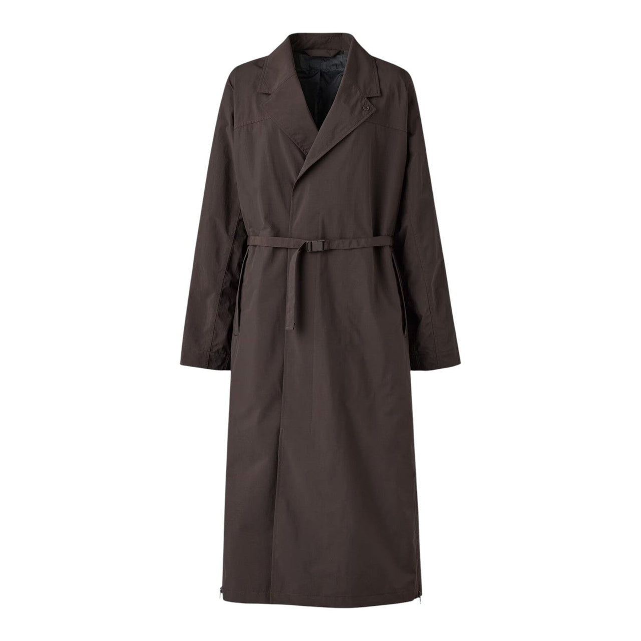 (WMNS) UNIQLO Single Breasted Long Coat 'Dark Brown' 480063-39