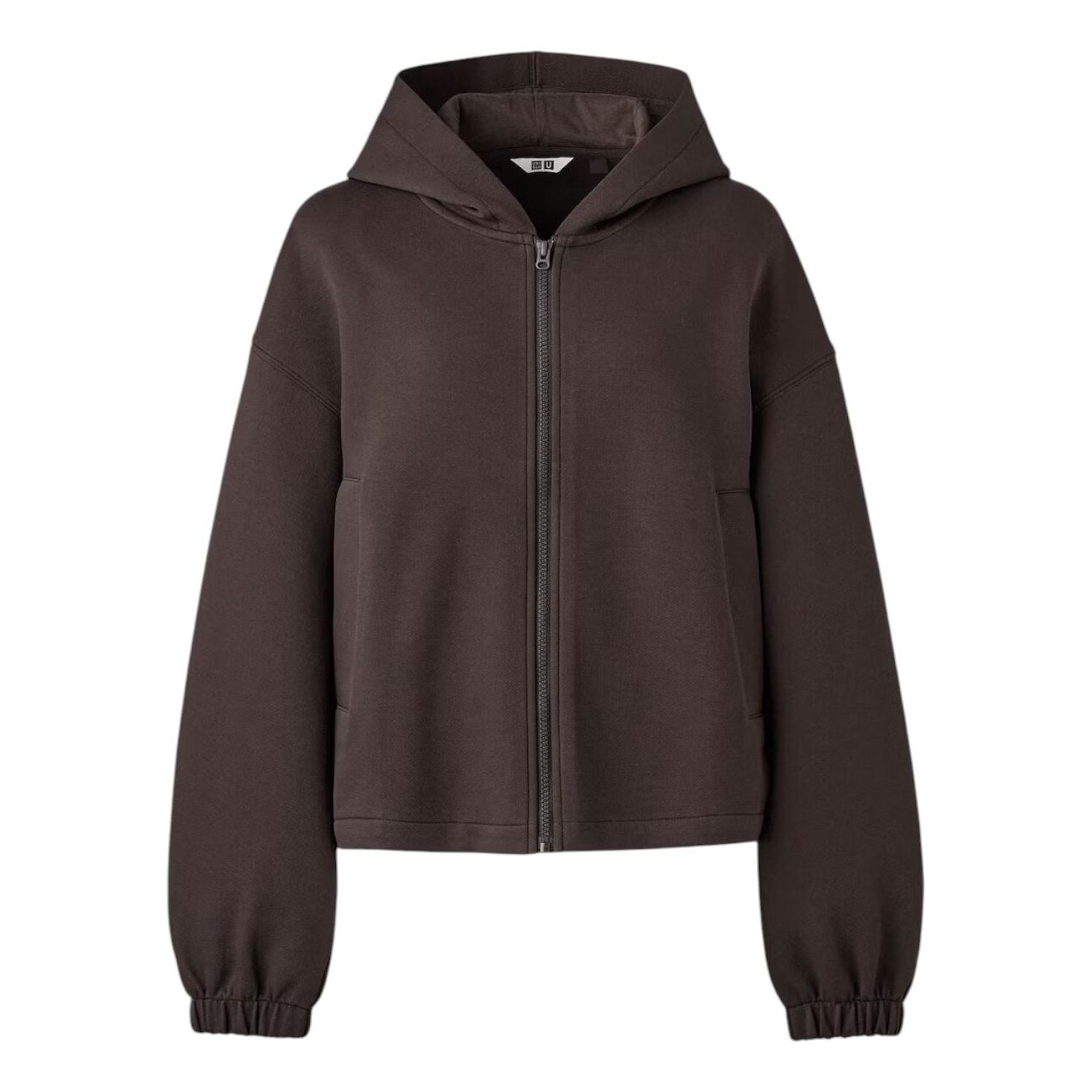 (WMNS) UNIQLO Sweat Full-Zip Hoodie 'Dark Brown' 480079-39