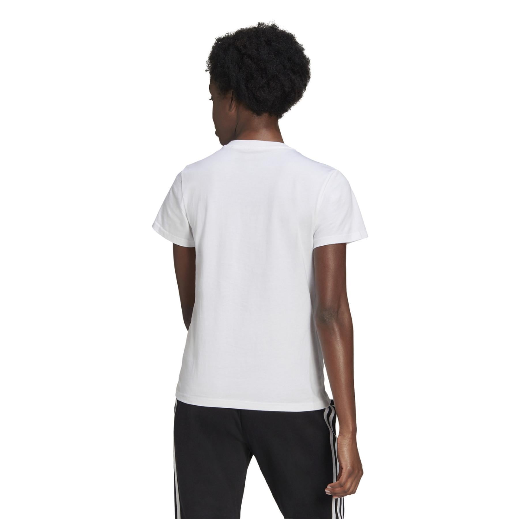 (WMNS) adidas Linear Foil Graphic T-Shirt Asia Sizing 'White Gold' GV4243